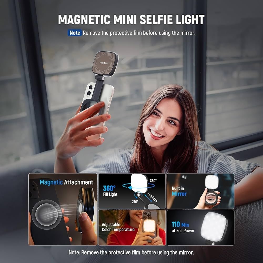 Mini Lampe LED Magnétique – Éclairage Pro pour Photos et Vidéos Smartphone