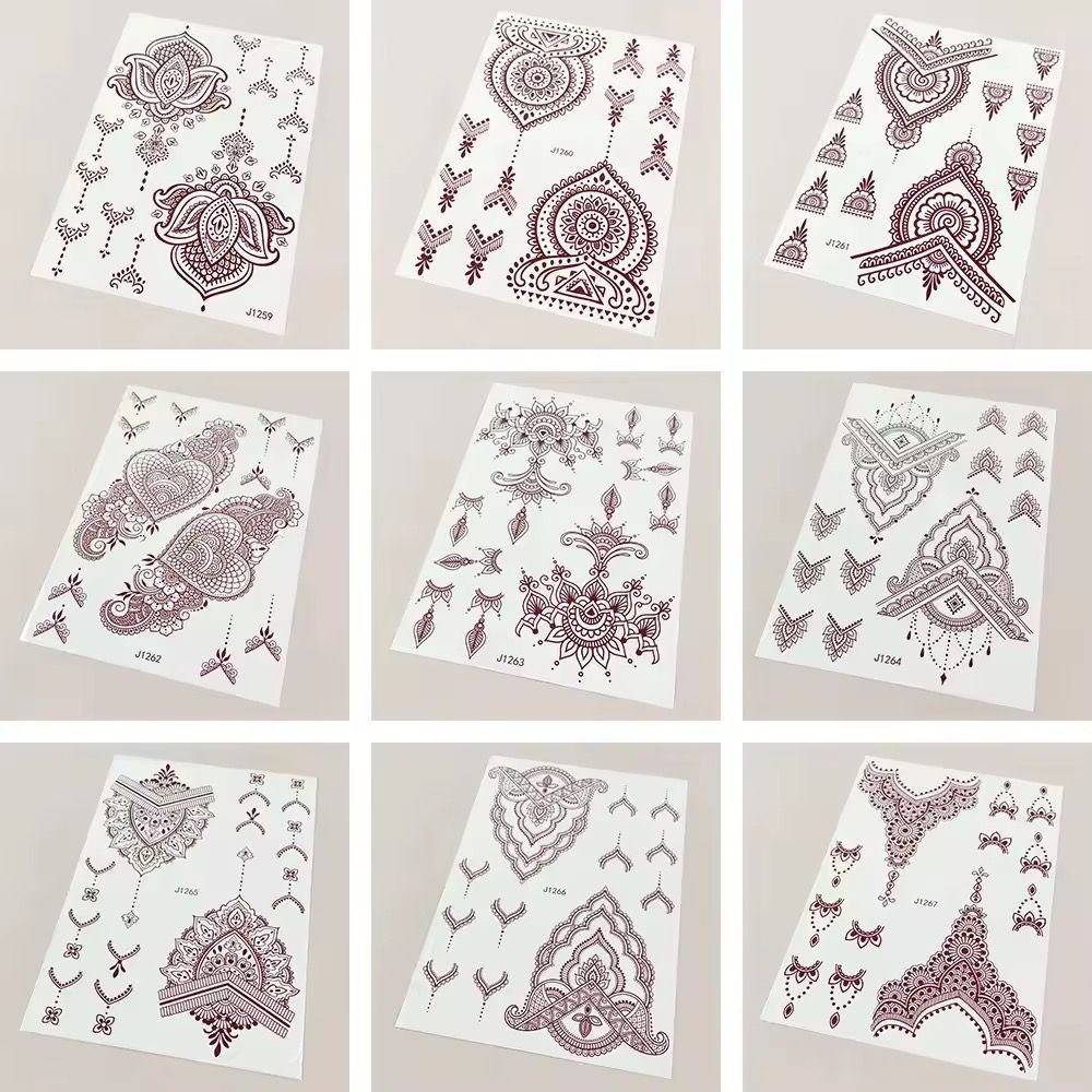 Tatouage Henné Autocollant Waterproof – Effet Professionnel Instantané