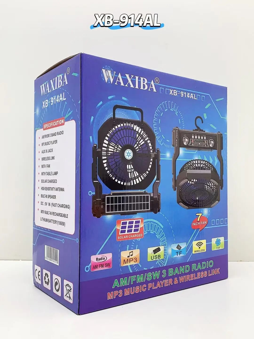 Ventilateur Rechargeable Multifonction