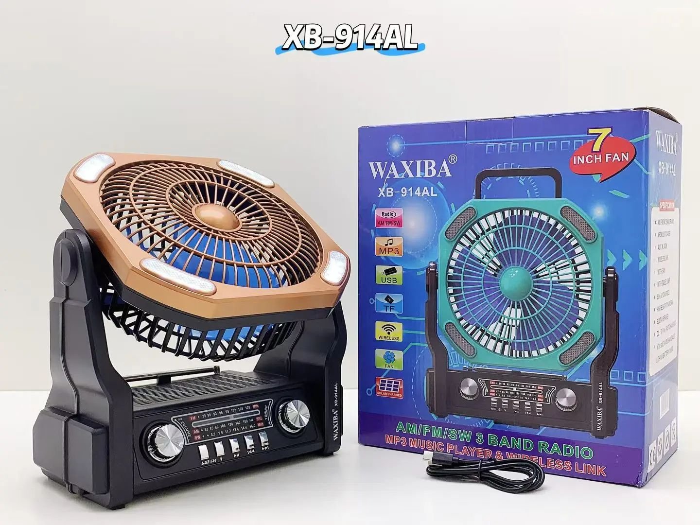 Ventilateur Rechargeable Multifonction