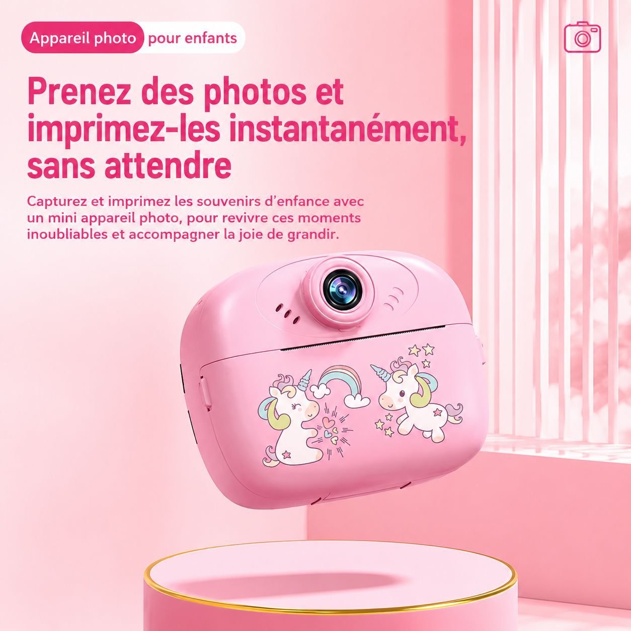 Mini Appareil Photo Instantané Enfant