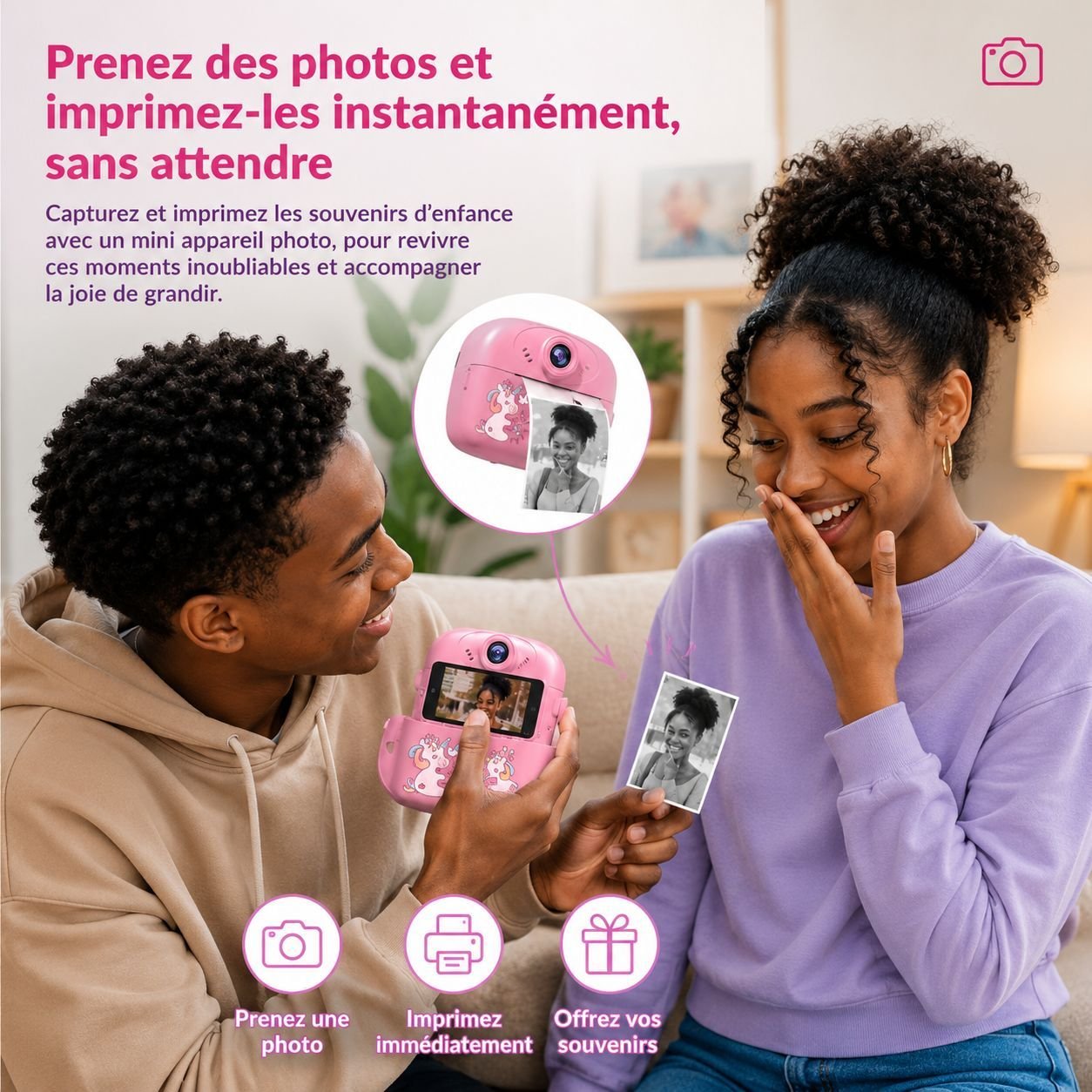 Mini Appareil Photo Instantané Enfant
