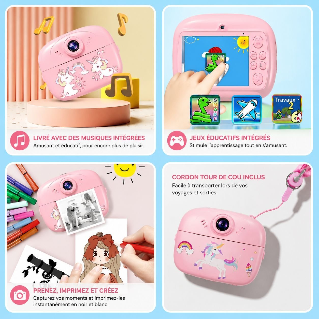 Mini Appareil Photo Instantané Enfant